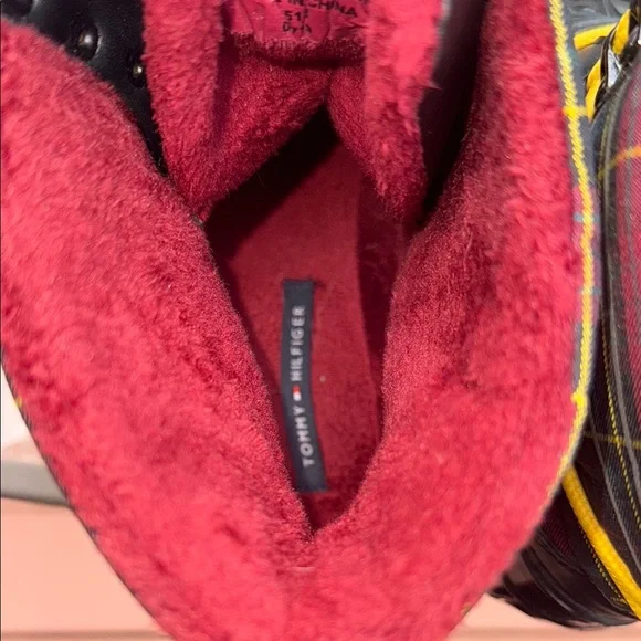 Hilfiger Plaid and Black Duck Boots - Picture 5 of 8